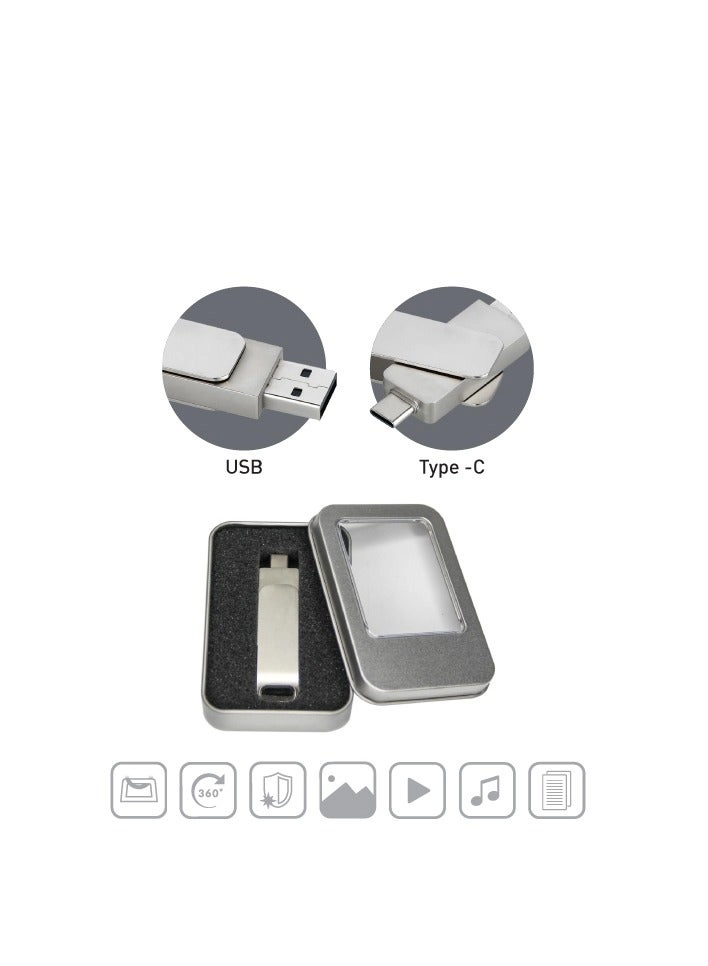DualDrive Metal OTG - USB 3.1 Type-C USB-A