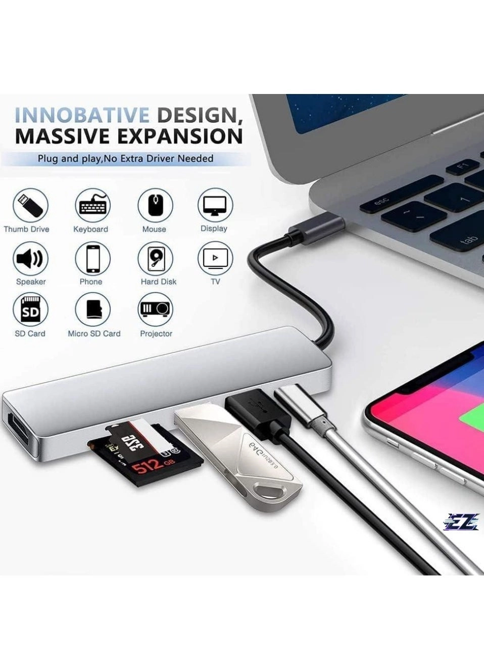 USB C Hub - USB 3.0 4K
