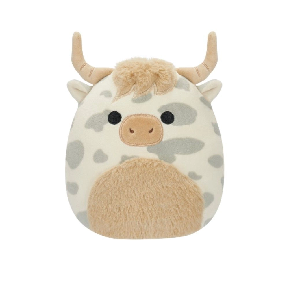 Squishmallows Borsa Spotted Highland Cow - 18.75 cm Gray