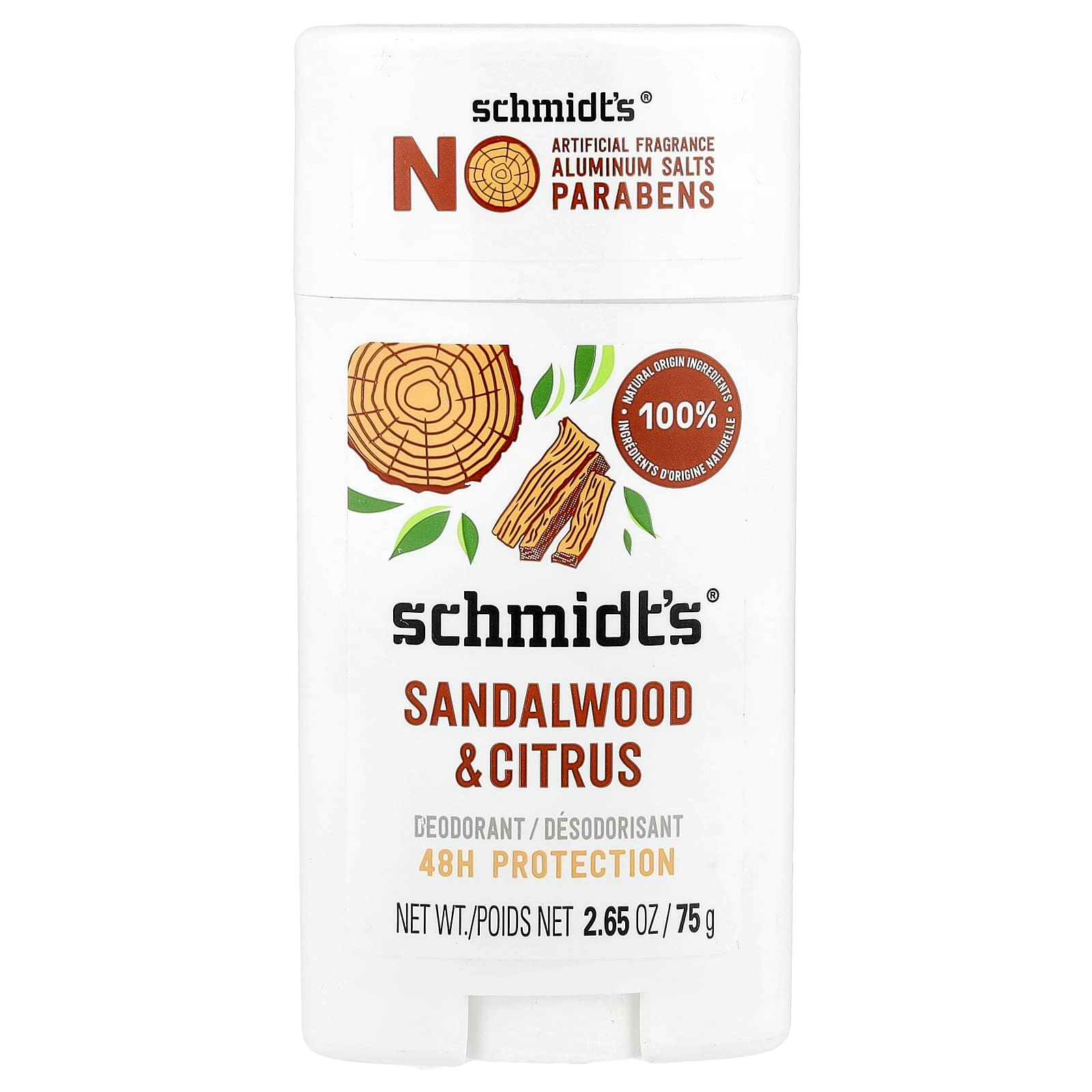 Schmidt's Deodorant - Sandalwood & Citrus 75 g