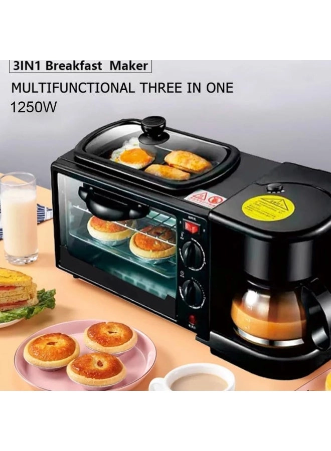 Multifunctional Breakfast Maker - 1250W 4-cup