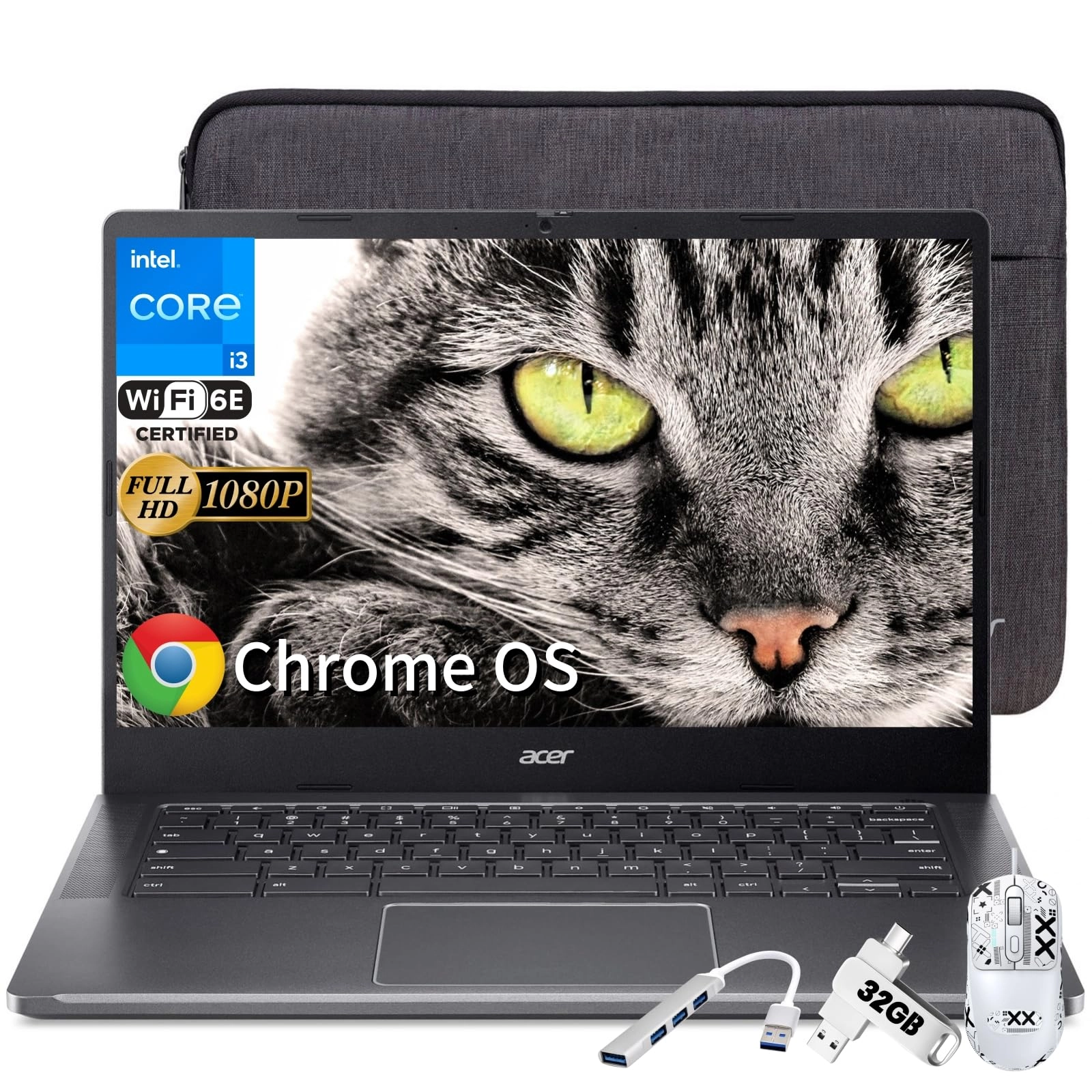 Chromebook Plus 514 CB514 - 14'' Core i3-N305 8GB DDR5 128GB SSD