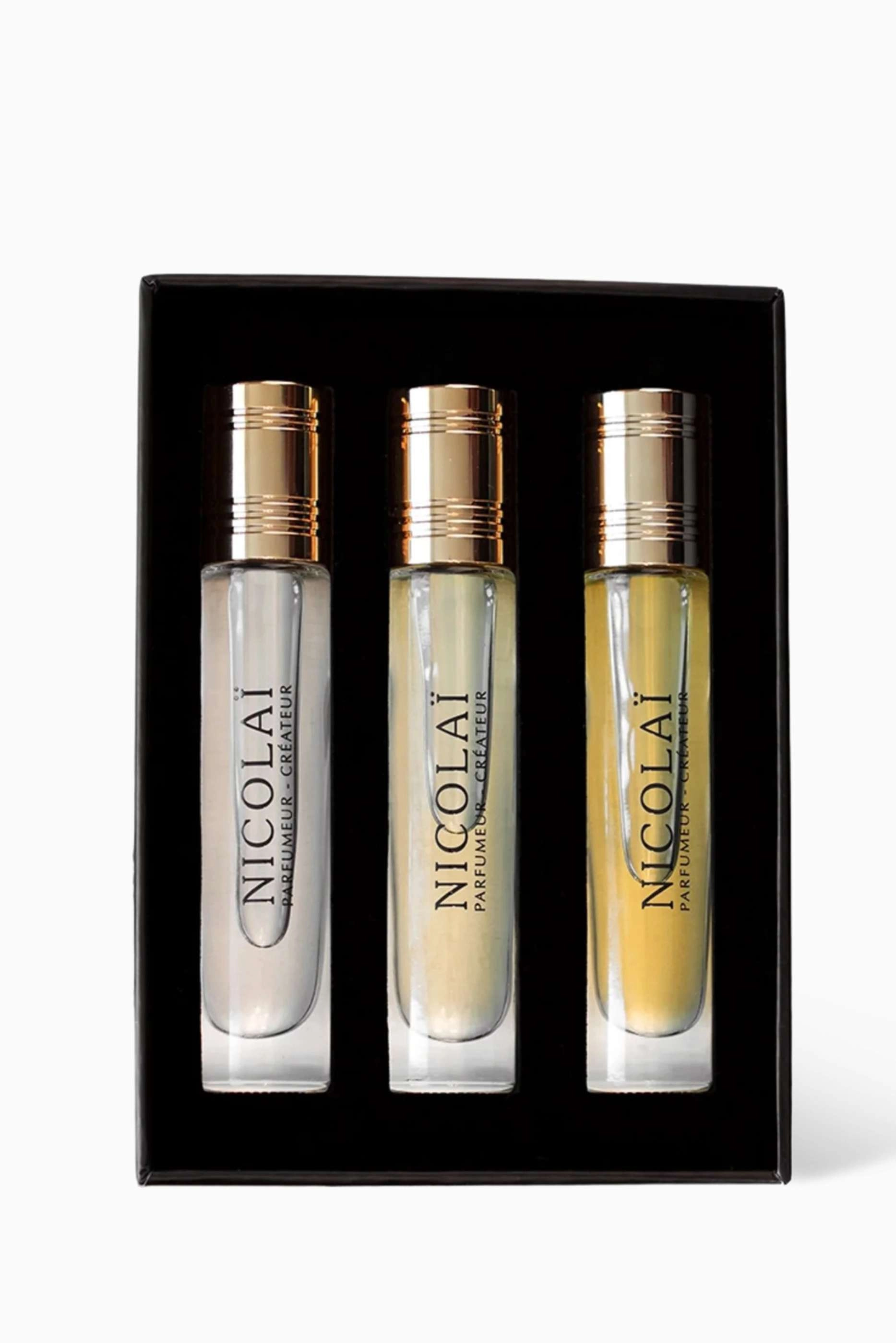 Nicolai Parfumeur Createur Patchouli Intense - Eau de Parfum 15ml + Poudre de Musc Intense - Eau de Parfum 15ml + Baikal Leather - Eau de Parfum 15ml