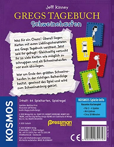 Gregs Diary - Pig Poop - Card Game (German)