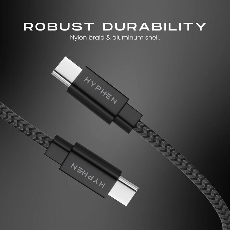 Charge Cable 100W USB-C to USB-C 0.3m Braided