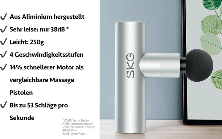 F3 Lite Massage Gun - 4 Massage Levels 4 Interchangeable Massage Heads