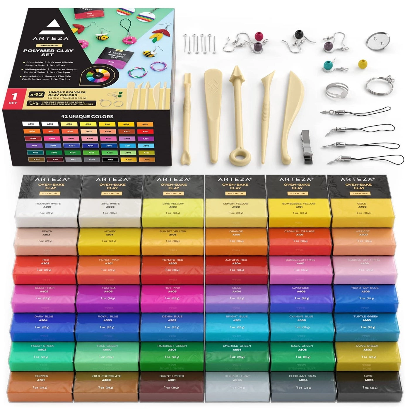 Polymer Clay Kit - Polymer Clay 42 Colors
