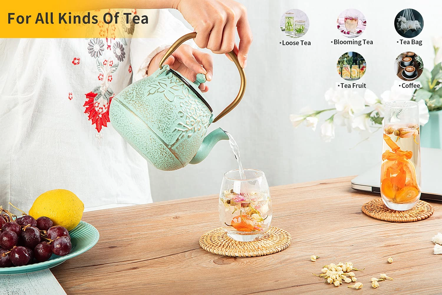 Cast Iron Teapot - 1200 Milliliters