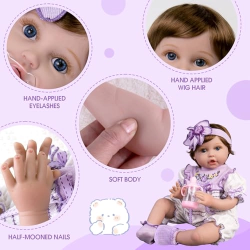 Reborn Baby Doll - 22 Inch Cotton Vinyl African American Ages 3+