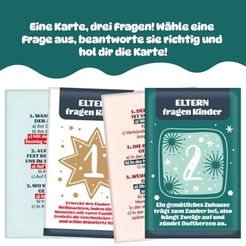 Card Game Family Quiz - Advent Calendar 144 Questions (German)
