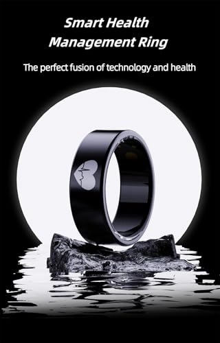 Smart Health Ring - Size 9 Black 7 Day Battery