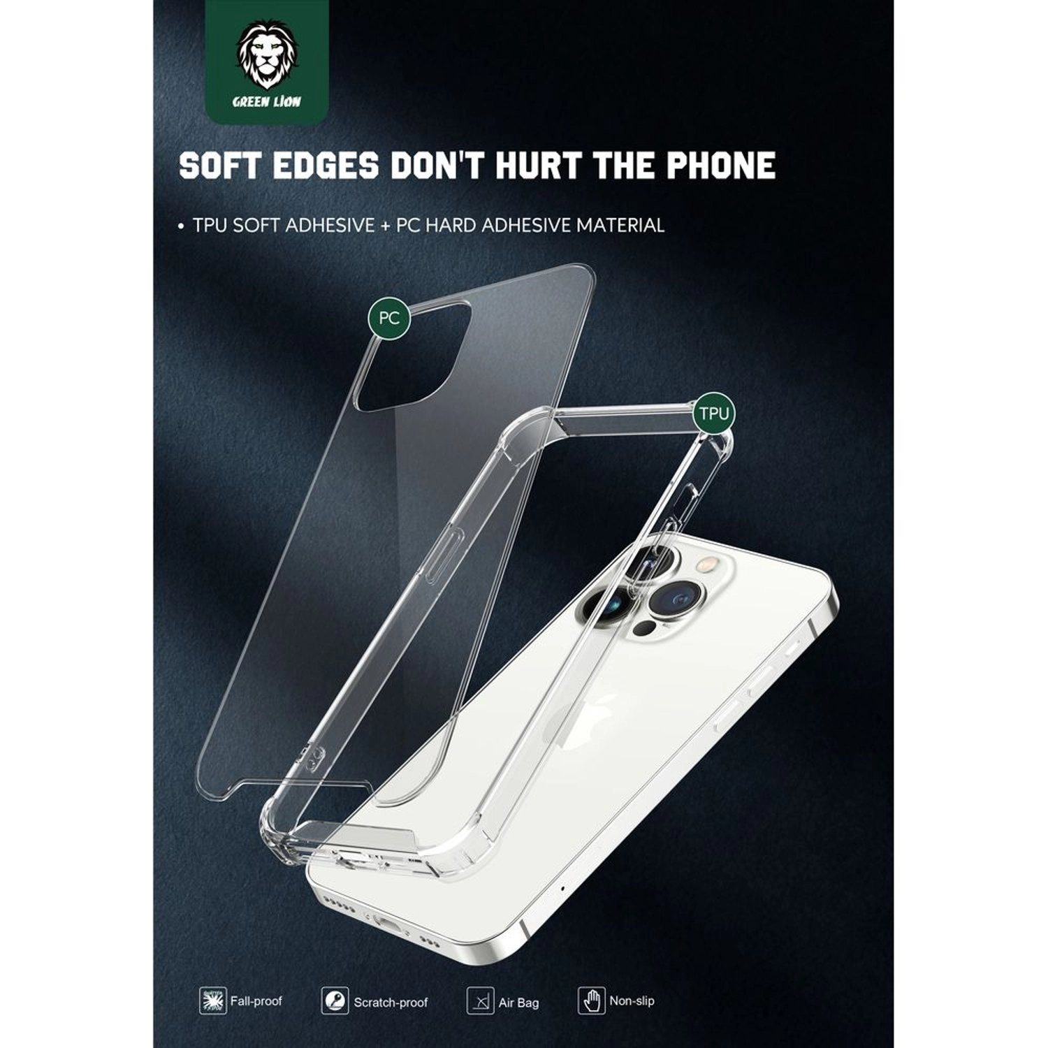 Anti-Shock Case for Apple iPhone 13 Pro - TPU and PC