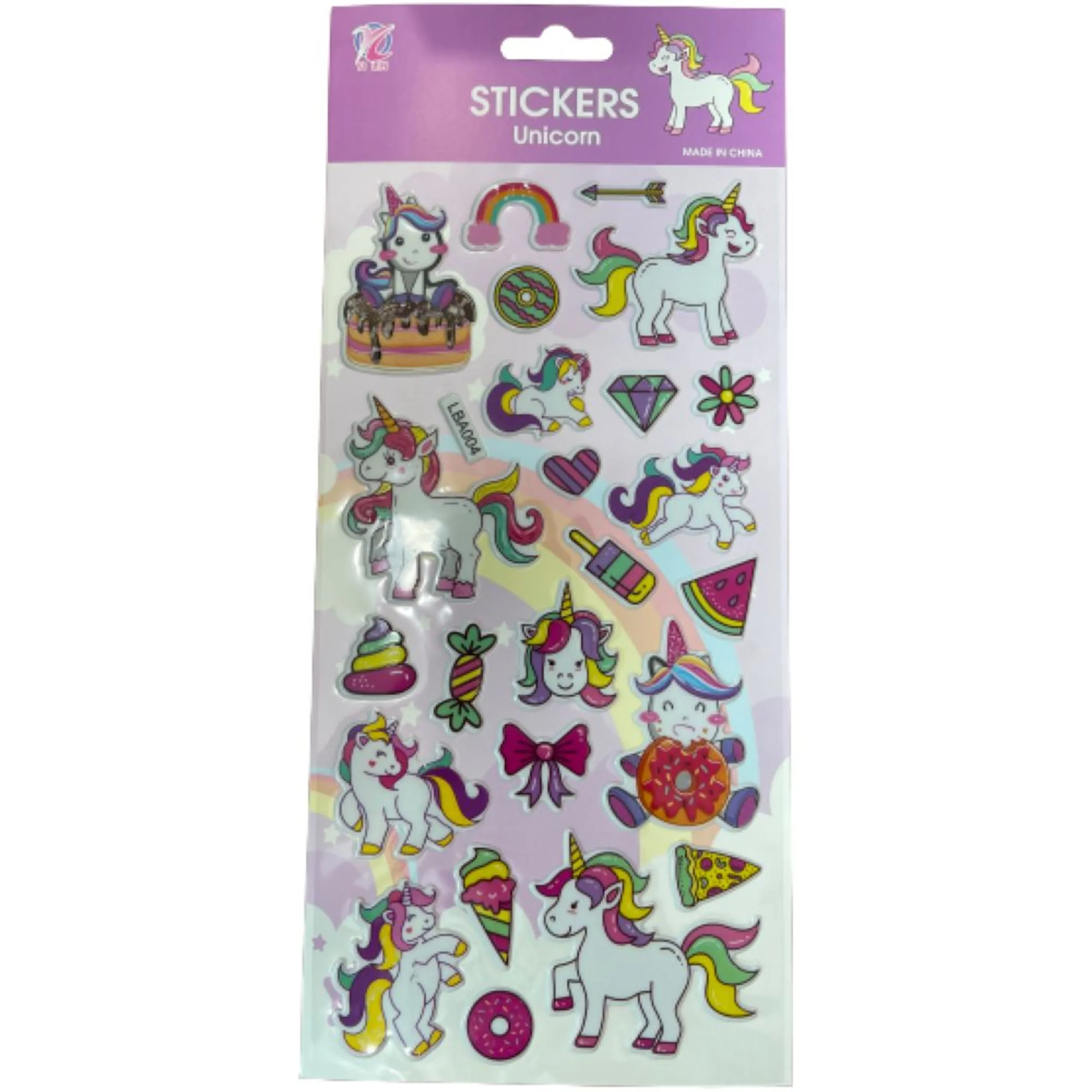 PINAK Unicorn Stickers - Large Sticker Sheet 21 x 10 cm