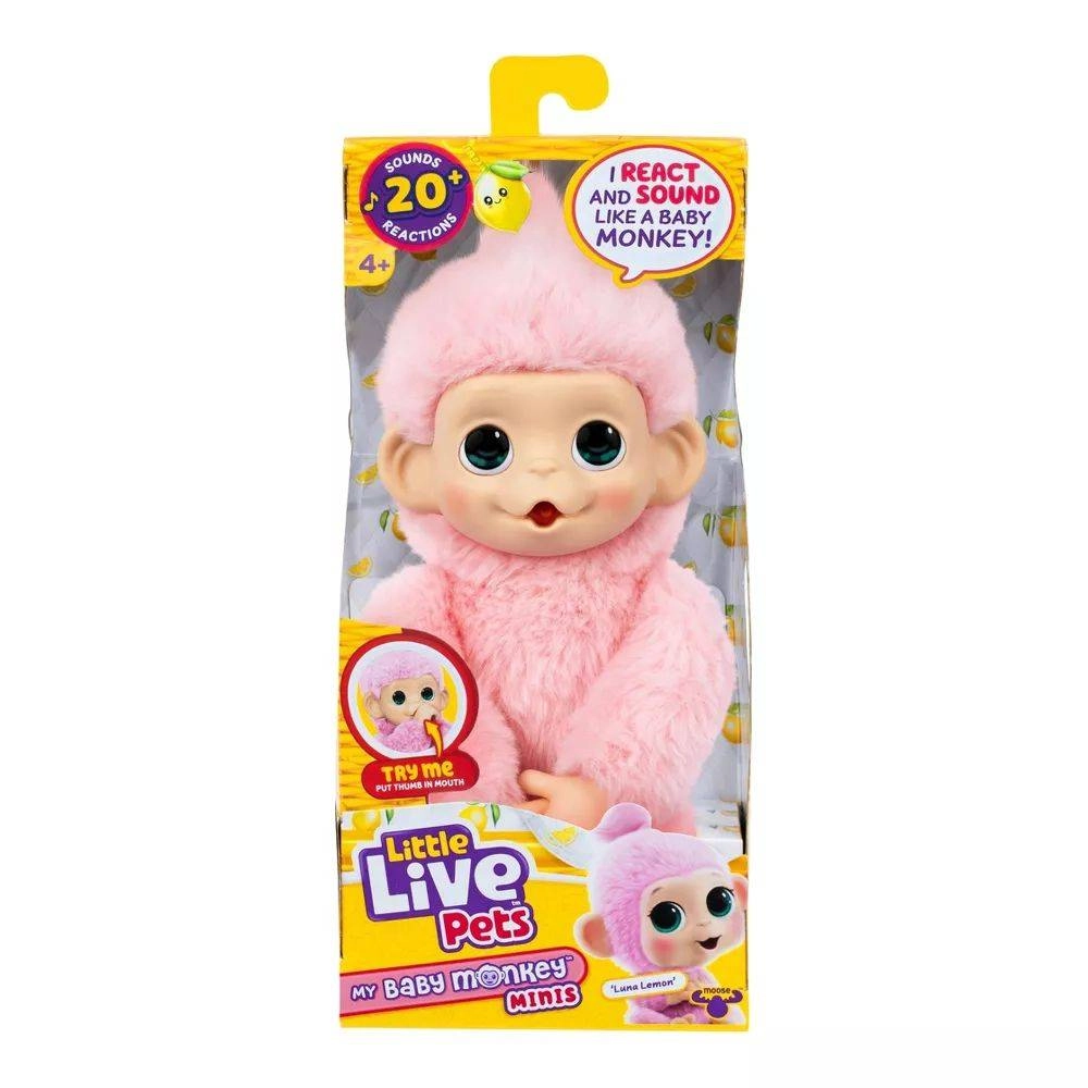 Little Live Pets My Baby Monkey Minis - Luna Lemon - 32 cm