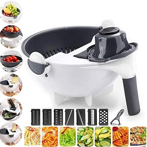 Electric Food Chopper - 100ml USB rechargeable + 9in1 Vegetable Shredder Bowl