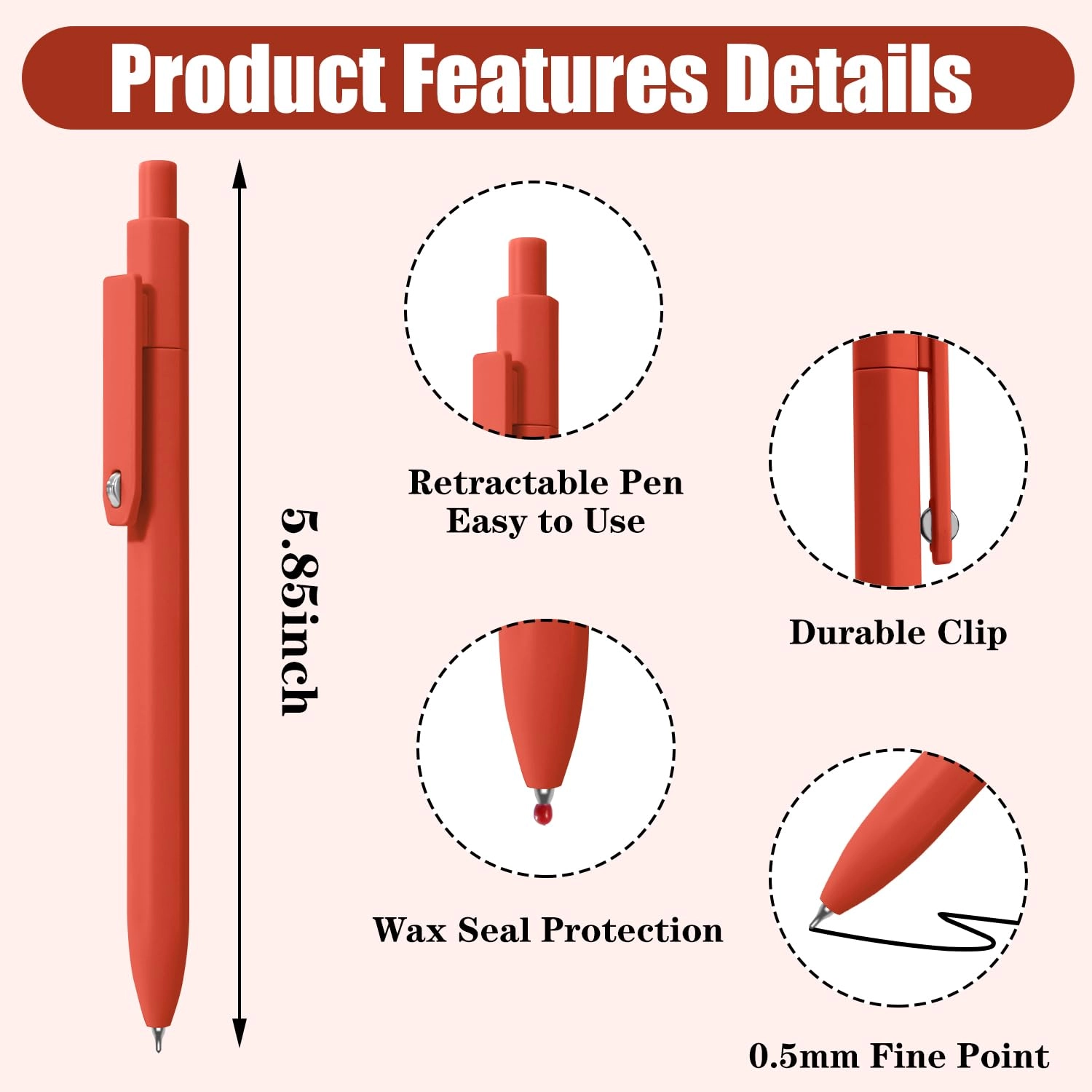Aesthetic Pens - 8 Pcs 0.5mm