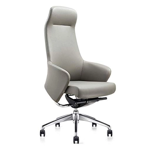 Desk Chair - PU Leather Brown High Back