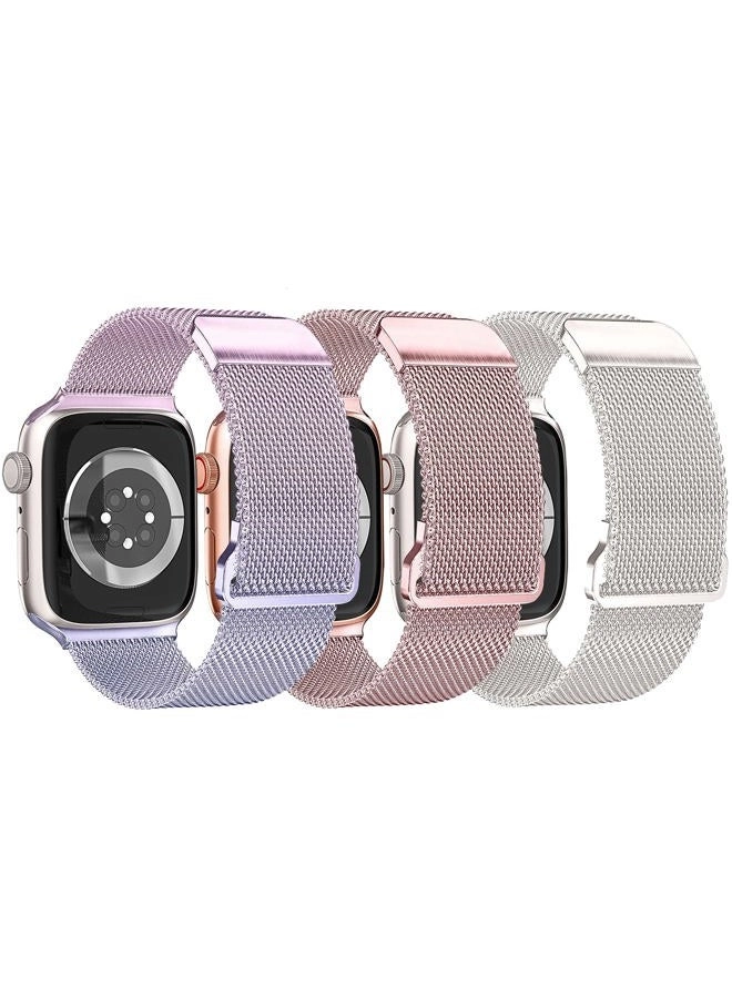 3 Pack Metal Watch Band for Apple Watch - 42mm 41mm 40mm 38mm