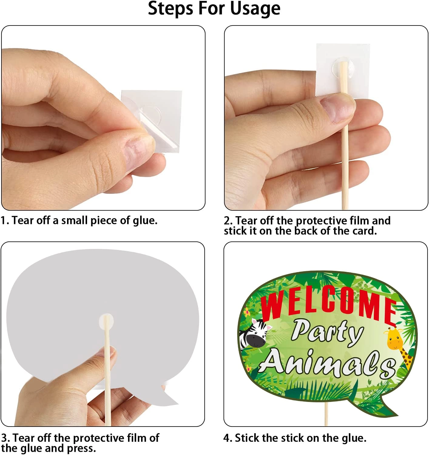Photo Booth Props - 29pcs Birthday