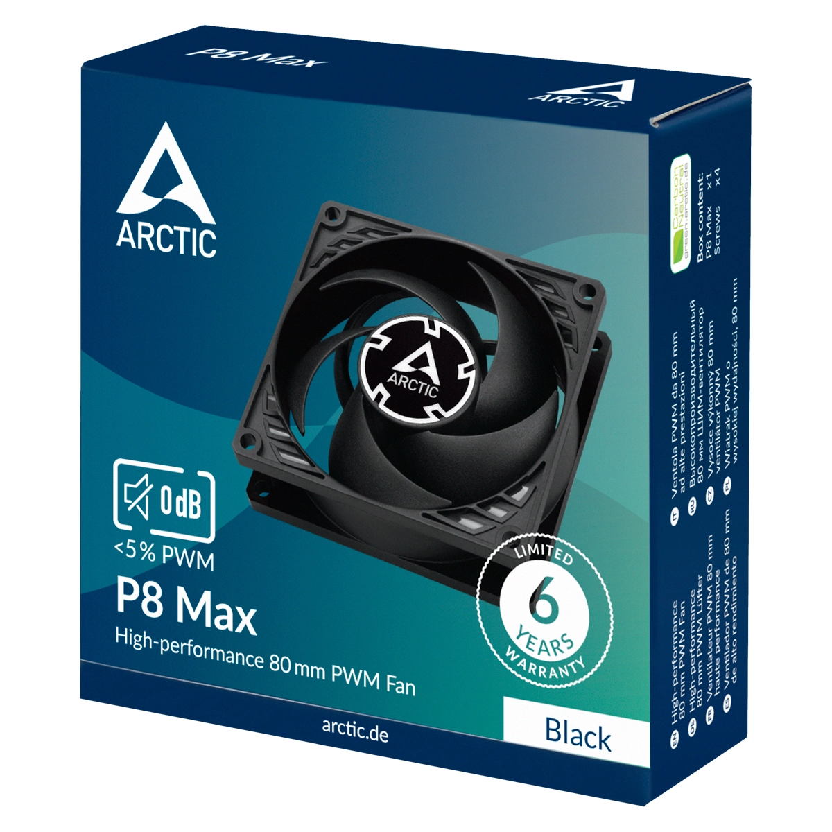 P8 Max - 80mm PWM-Controlled 500â€“5000 RPM