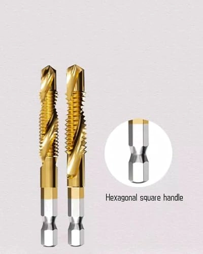 Combination Drill and Tap Set - 6 Piece Titanium Coated M3-M10