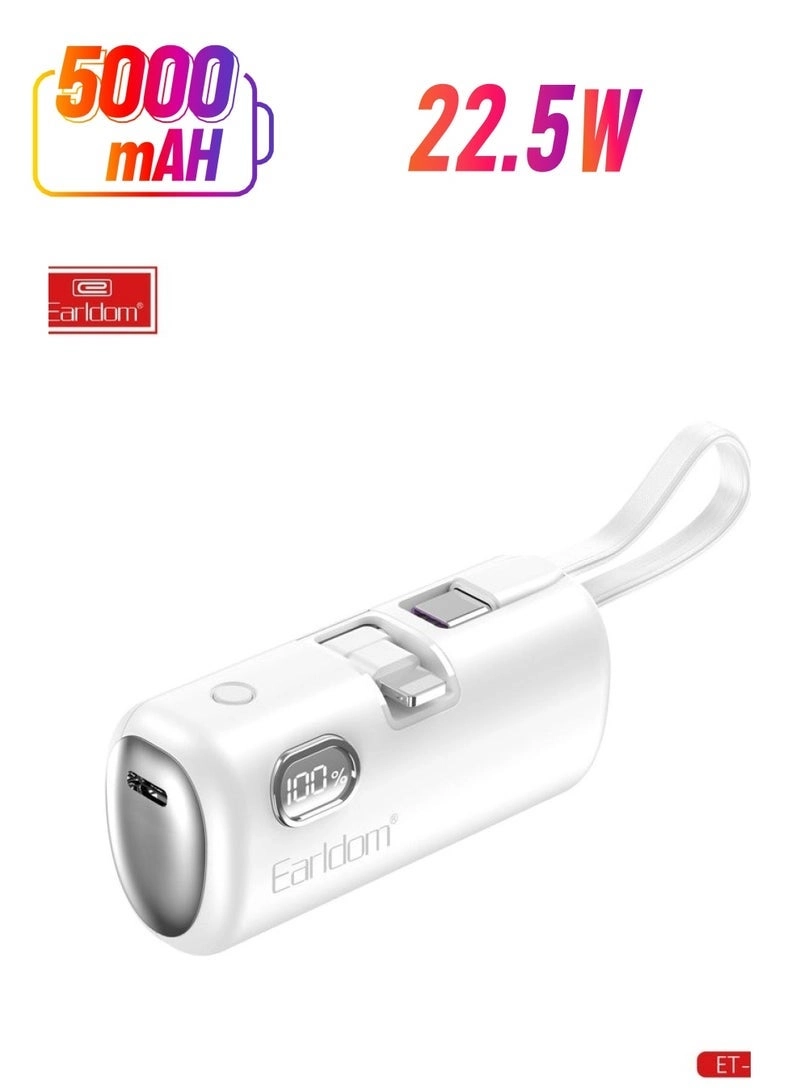 Pocket Power Bank - 5000 Watt-hour 2 Output Type-c
