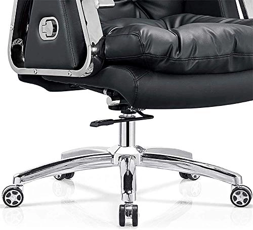 Desk Chair - PU Leather Brown High Back