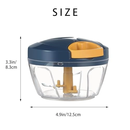 Manual Food Processor - 16.9 Fluid Ounces three blades