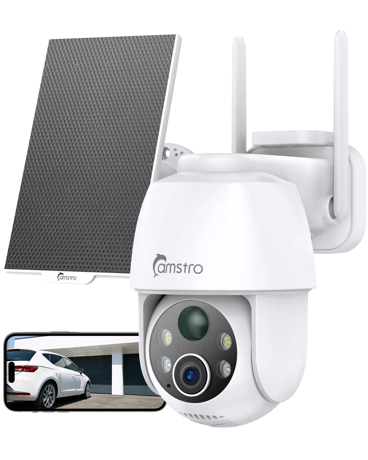 CAMSTRO Solar Security Camera 2K