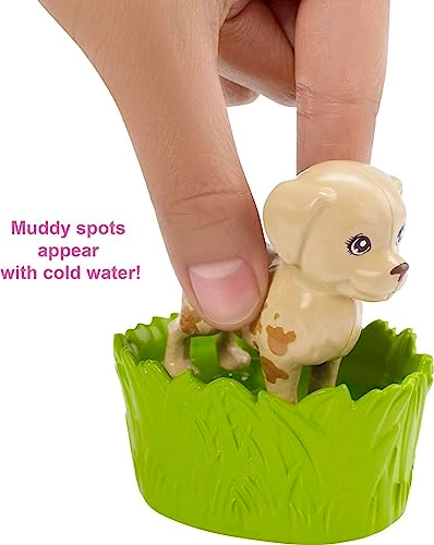 Play ‘n’ Wash Pets Playset - Blonde Doll 3 Color-Change Animal Figures