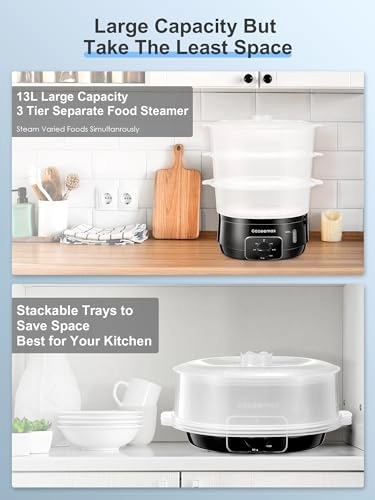Electric Food Steamer - 13.7 Quarts
