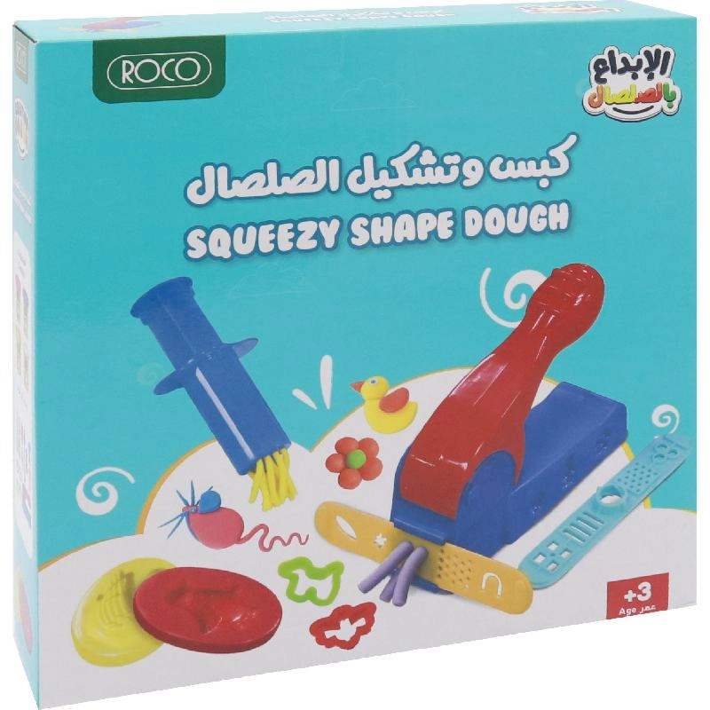 Roco Ready Steady Dough Squeezy Shape Station - Clay/Plastic 580g Bundle