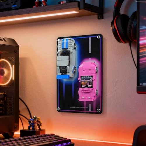 Display Board for LEGO Speed Champions 77241 & 76917 - Acrylic Aluminum