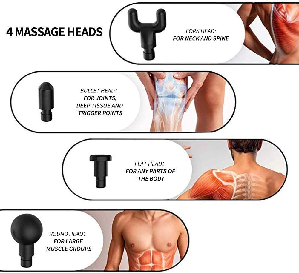 Gun Massager - 8 Heads 32 Gears Massage Gun