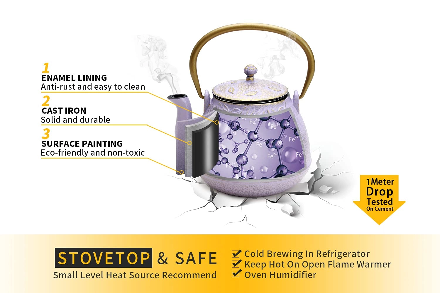 Cast Iron Teapot - 1200 Milliliters