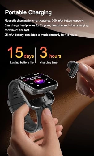 Smart Watch with Earbuds - 2.02"