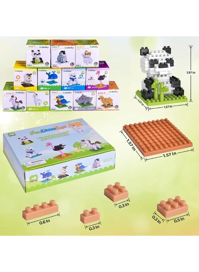 Mini Animals Building Blocks - Animals 12pcs