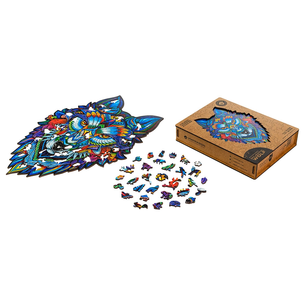 Majestic Wolf Wooden Puzzle (4107390-WOLF_KS) - 310 pcs