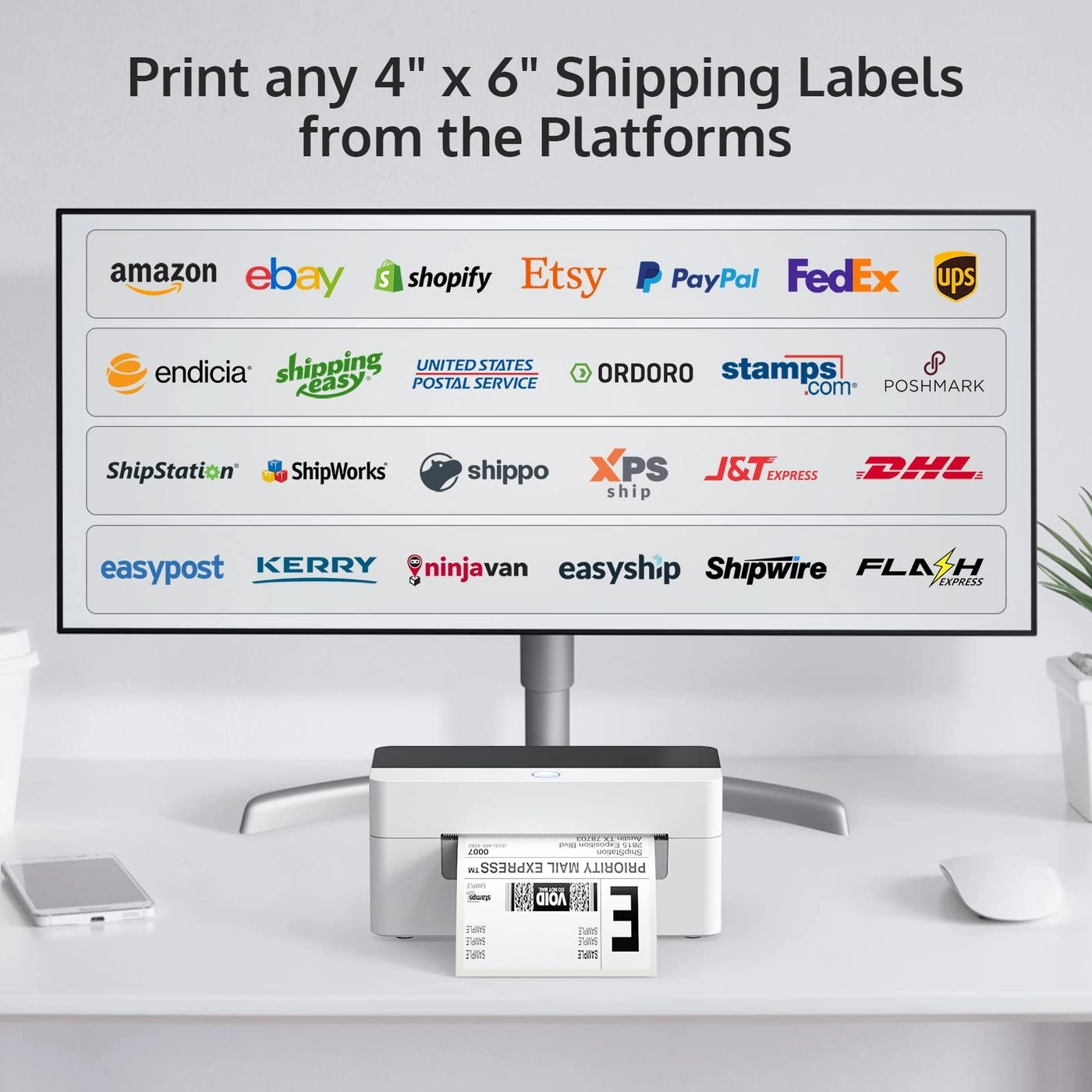 Shipping Label Printer - Direct Thermal 4.1"