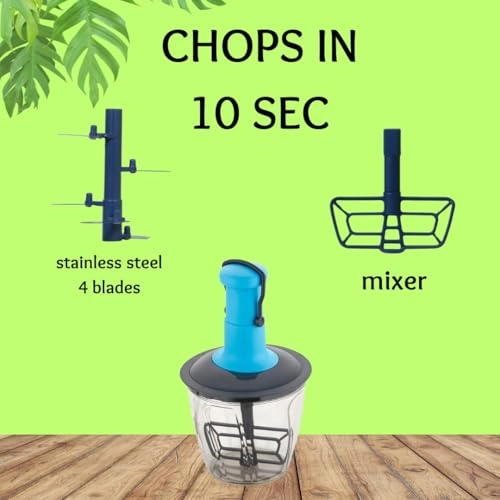 Push Chopper - 1000 ml 4 Stainless-Steel Blades
