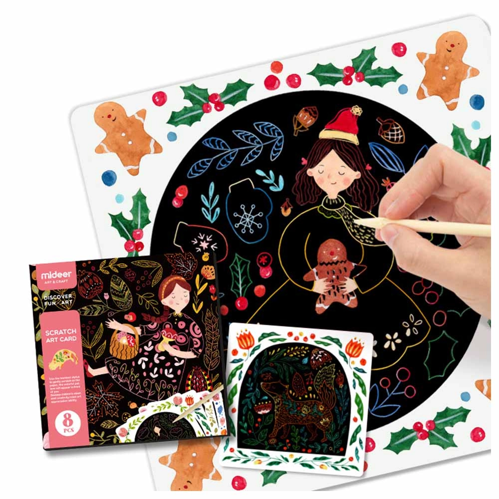 Scratch Art Kit - x 8 Bamboo Pen X 1