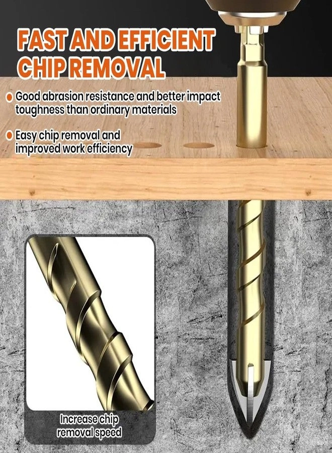 Power Drill Bits Set - Alloy Steel Carbide-Tipped 7-Piece 3-12mm