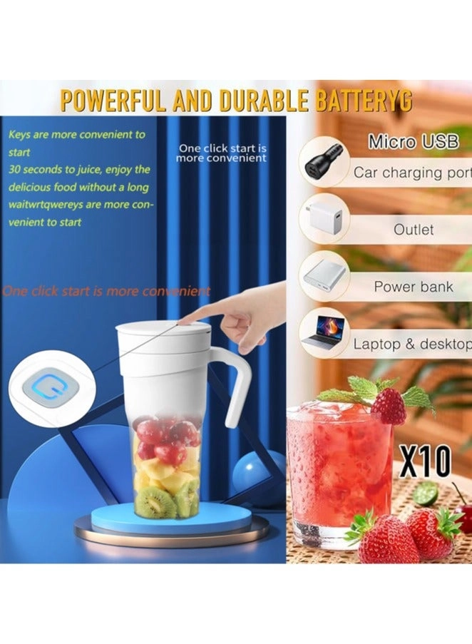 Portable Blender - USB Rechargeable Personal Size Travel Juicer Cup