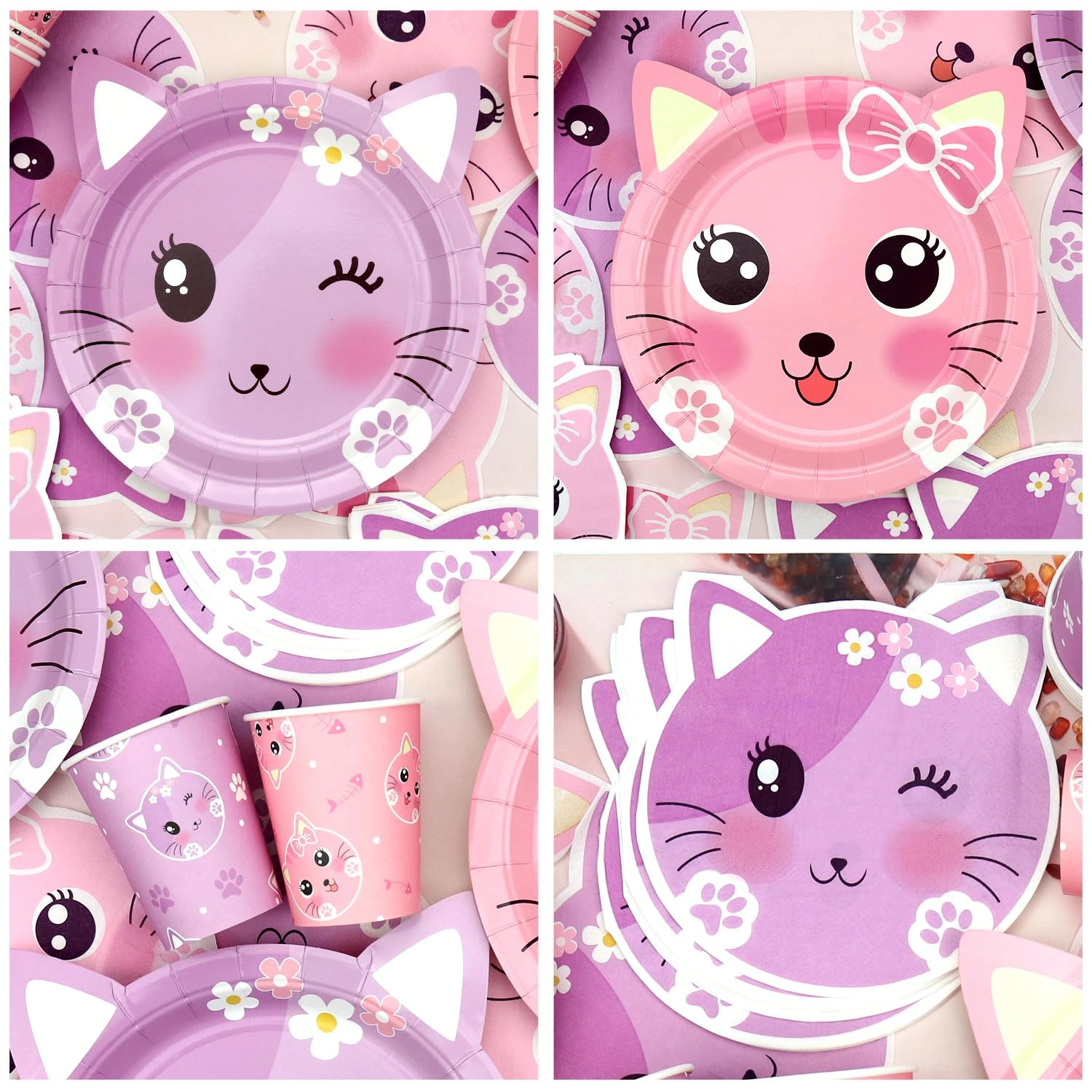Cat Birthday Party Supplies Set - 20 piece(s) Birthday
