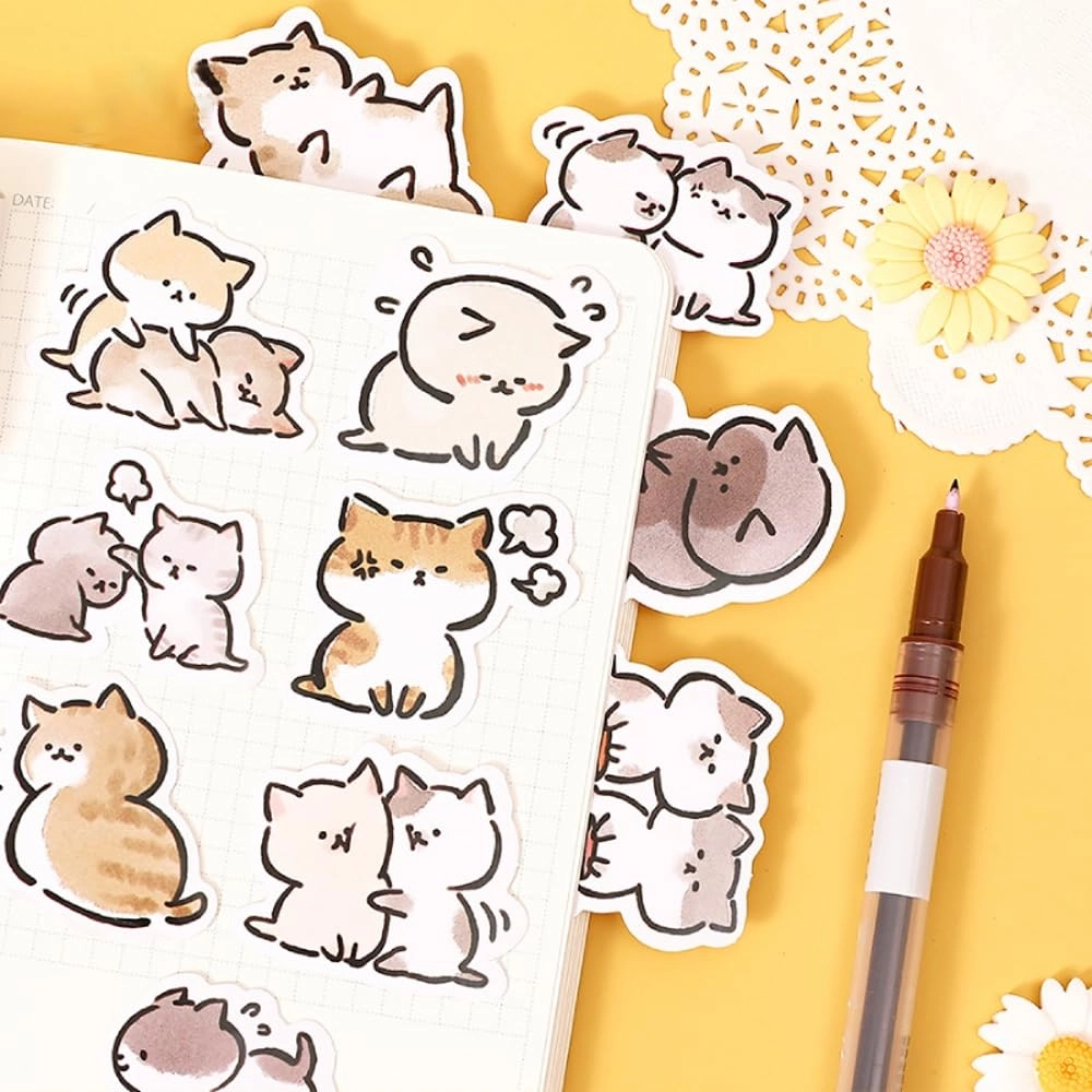 Cute Cat Stickers - 45pcs