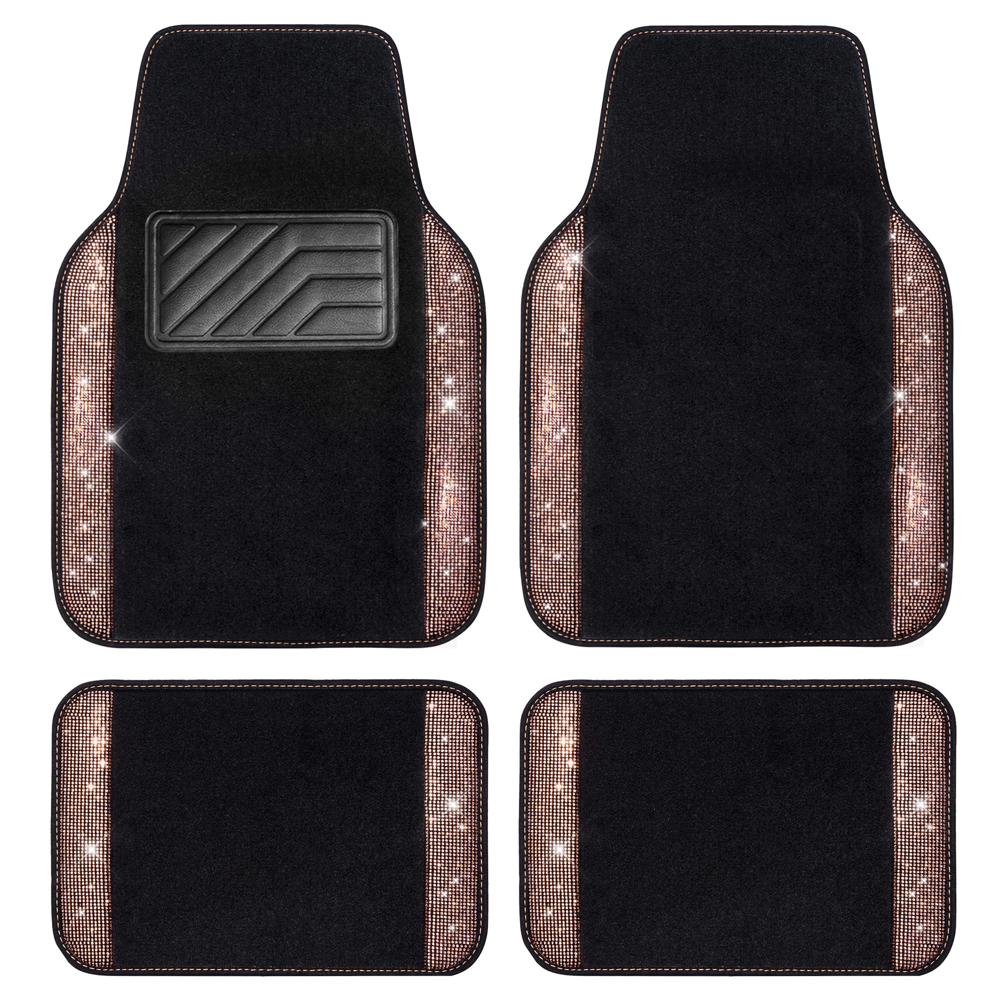 Bling Diamond Car Mats - 4.0 Count Universal Fit