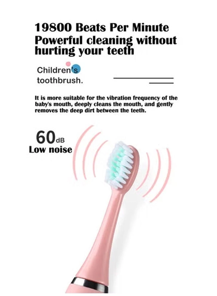 Ultrasonic Electric Children's Toothbrush - 6 Heads USB Charging