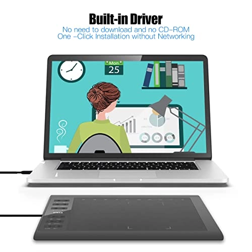 Graphics Drawing Tablet - 10x6 Inch 8192 Levels