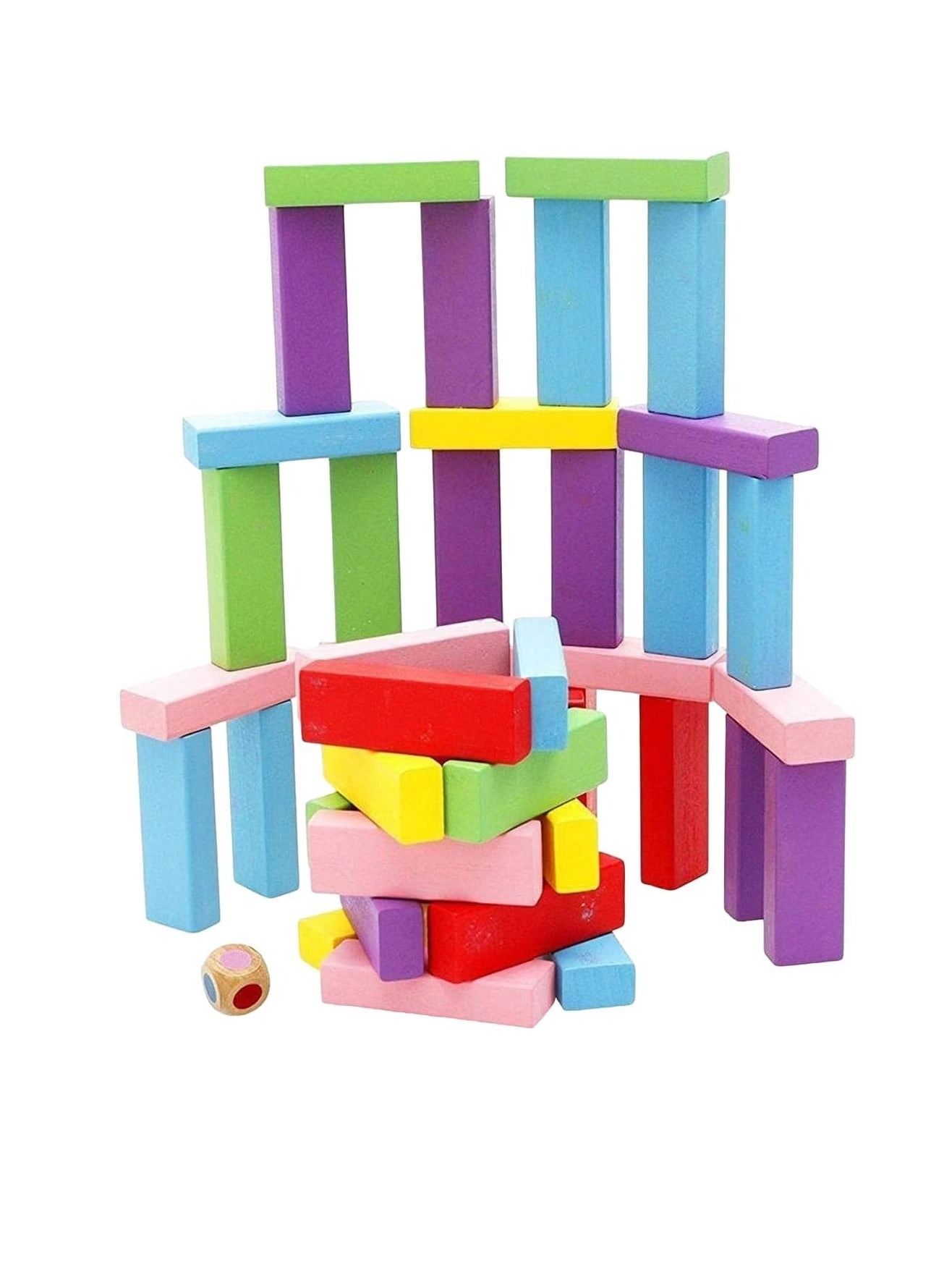 Wooden Tumbling Tower Blocks - 54 pcs