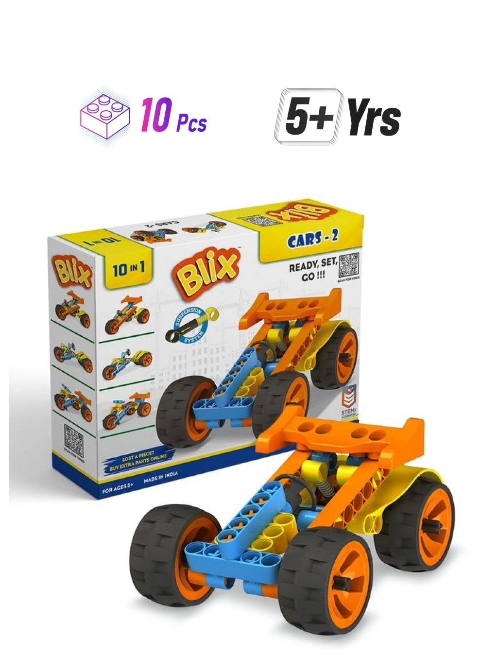 Blix Cars-2 - 5+ Years Multicolor